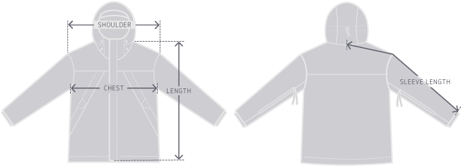 Garment Measurement Illustration - Clothing (656x262), Png Download