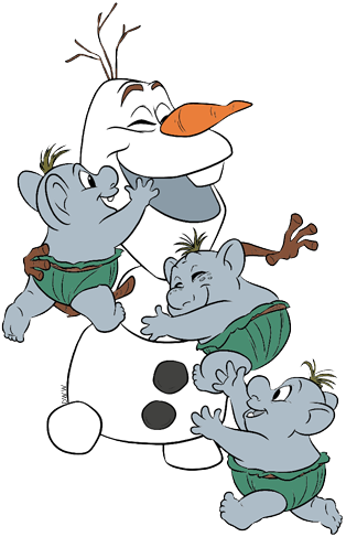 Frozen Clip Art Disney Galore Weselton Trolls - Olaf And Trolls Frozen (314x487), Png Download