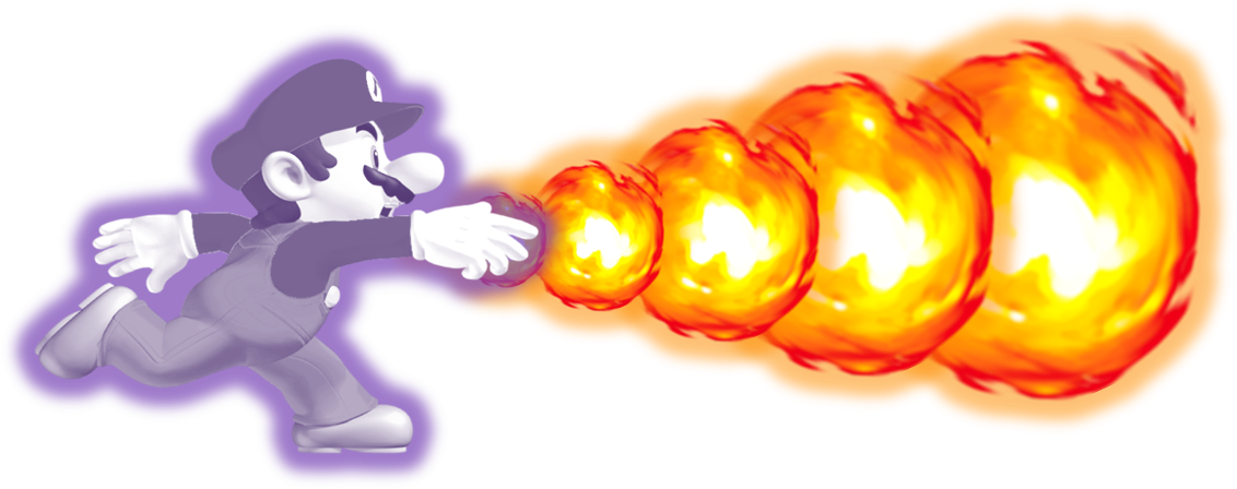 Mario Fireball Png - New Super Mario Bros (1222x574), Png Download