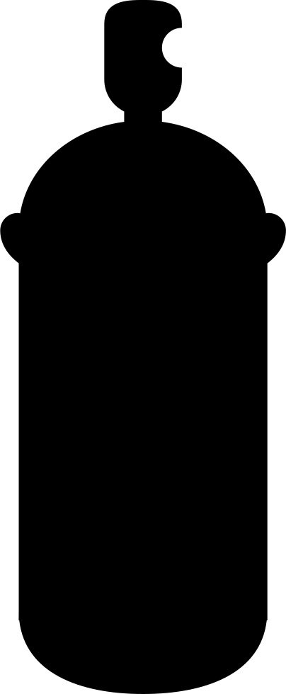 Spray Paint Can - Silhouette (404x980), Png Download