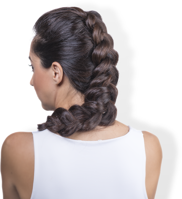 French Braid - Hair (613x670), Png Download