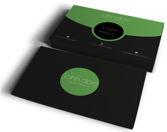 Carbon Fiber Business Card - Dark Green Business Card Template (600x455), Png Download