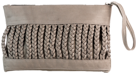 Banker Bag - Dutch Braid - Gray - Braid (500x333), Png Download