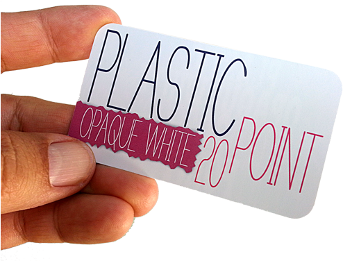 White Plastic Business Cards With Round Corners - Opaque White Plastic Business Cards (500x375), Png Download
