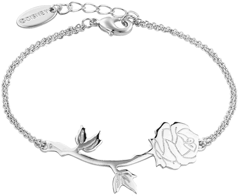 Beauty And The Beast - Rose Gold Plated Beauty & The Beast Rose Bracelet (600x600), Png Download