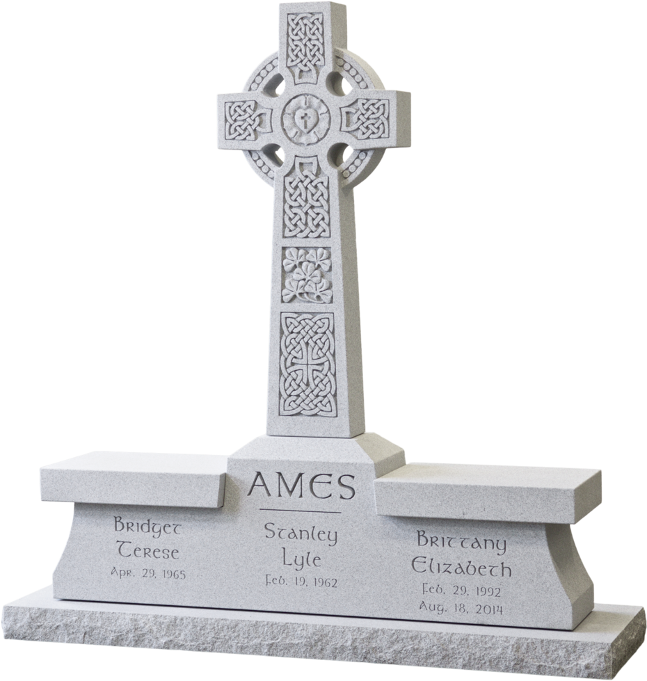 Ames, Stan Monument - Celtic Cross Monument (1000x1034), Png Download