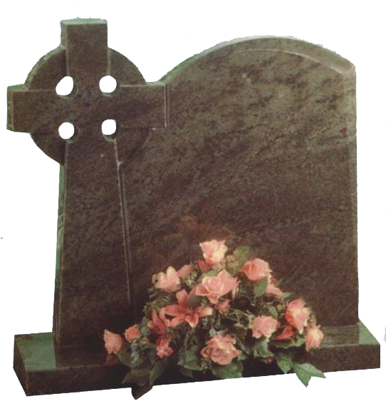 Ogee Headstone In Black Granite - Retford Memorials (563x704), Png Download