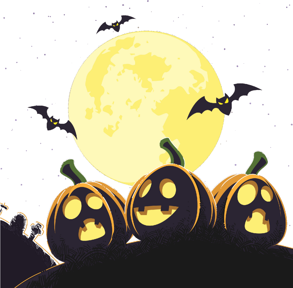 Halloween Background Png Images - Spooky Halloween Background (1024x1024), Png Download