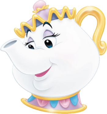 Care For A Cup Of Rose Hip Tea Prince Adam - Beauty And The Beast Mrs Potts Png (350x372), Png Download