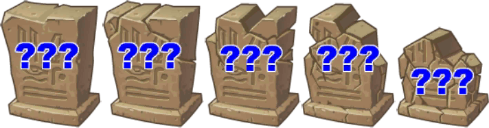 3 Question Mark Tombstone With Its Degrades - Headstone (712x187), Png Download