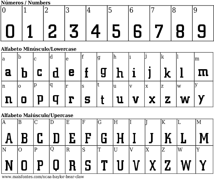 Download Font Details Ncaa Baylor Bear Claw Adobe Heiti Std PNG Image