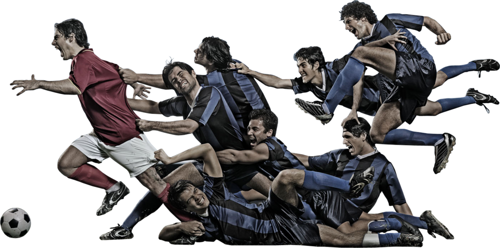 Soccer Players - Transparent Soccer Player Png (1000x497), Png Download