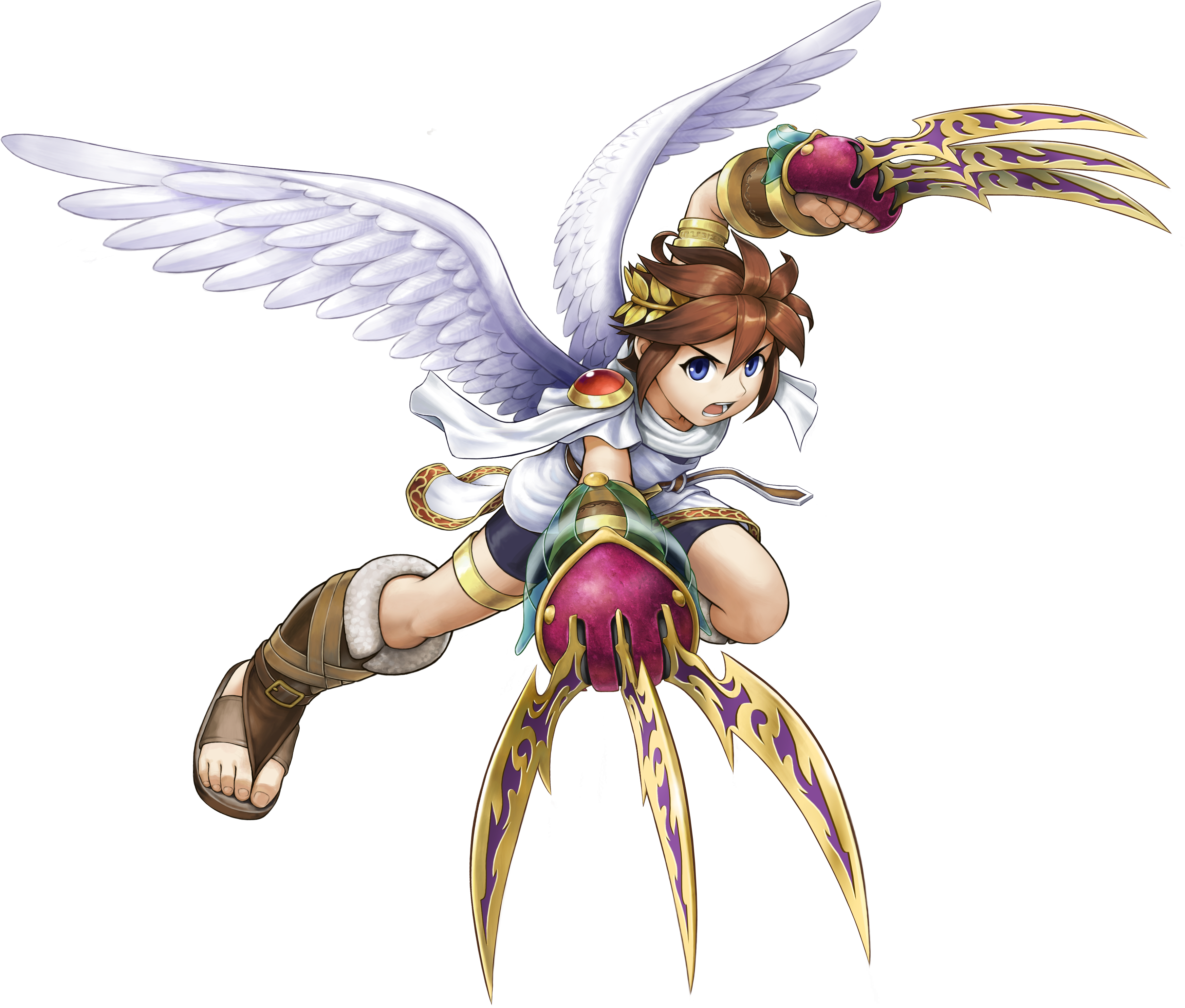 Icarusclaws - Kid Icarus Uprising Png (3491x2969), Png Download