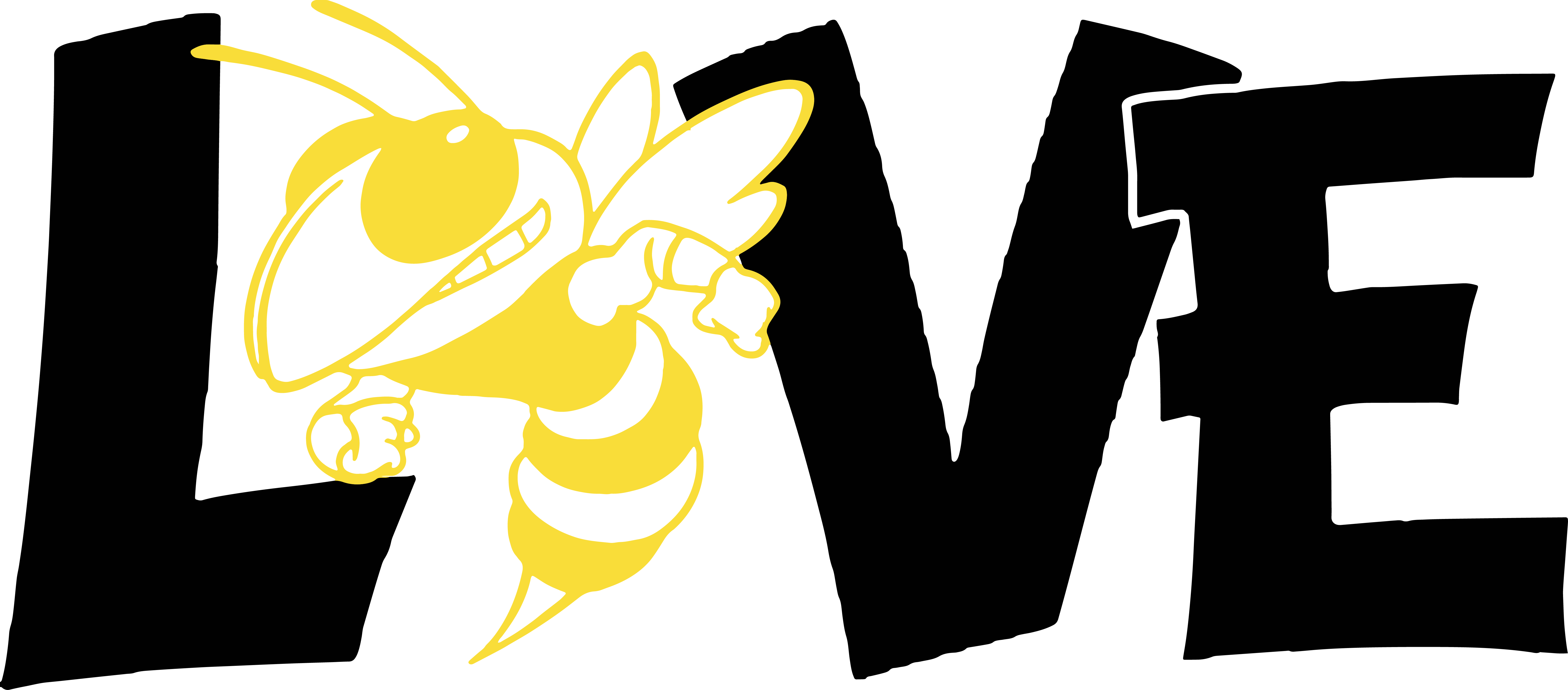 Clipart Black And White School Love T Shirts Bremen - Gwynn Park High School Logo (6349x2796), Png Download