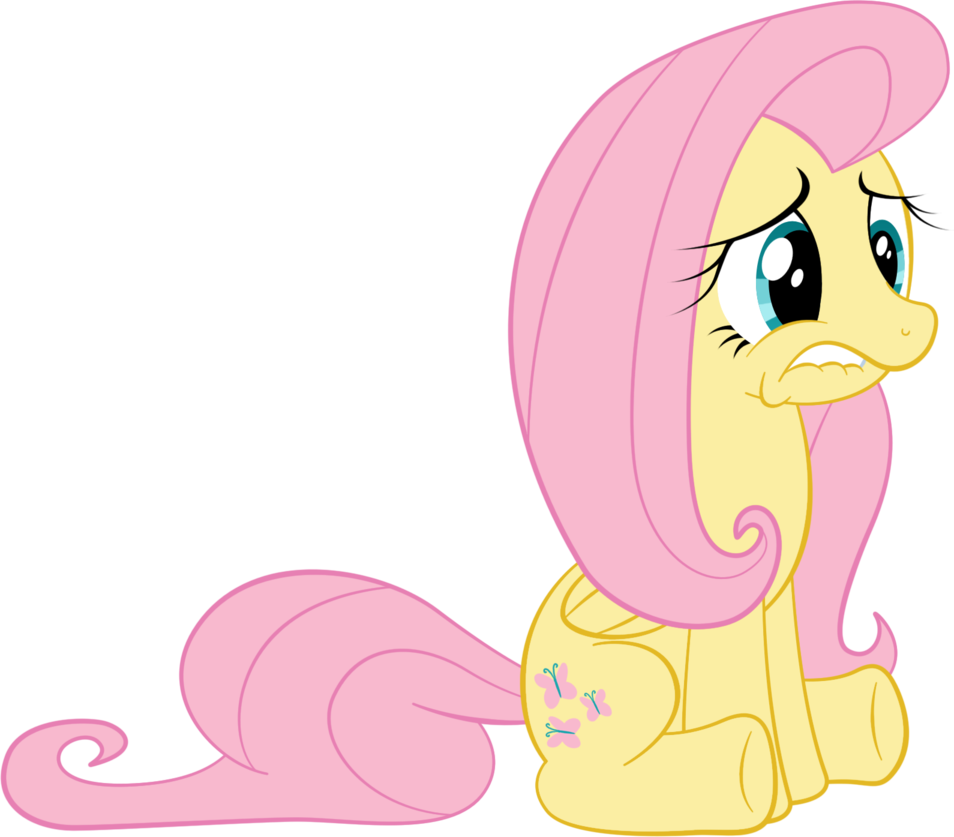 Fluttershy By The Fluttershy - My Little Pony Fluttershy Sitting (954x837), Png Download