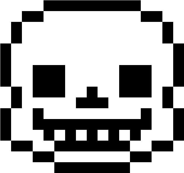 Download Sans Head Undertale Pixel Art Png Image With No Background Pngkey Com