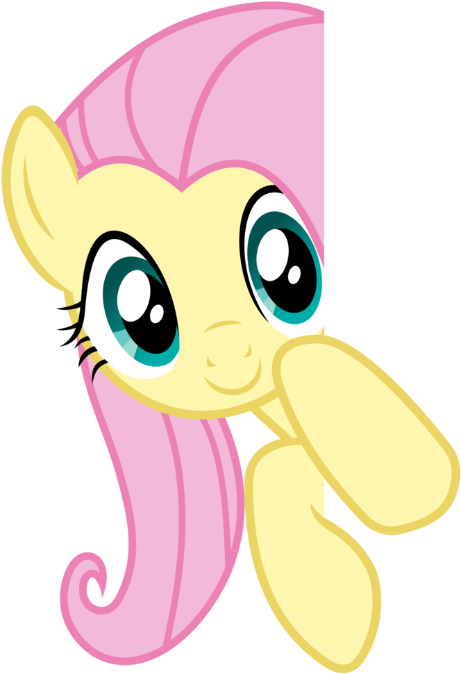 Fluttershy Pink Nose Cartoon Clip Art Fictional Character - Fluttershy Vector Gif (709x1128), Png Download