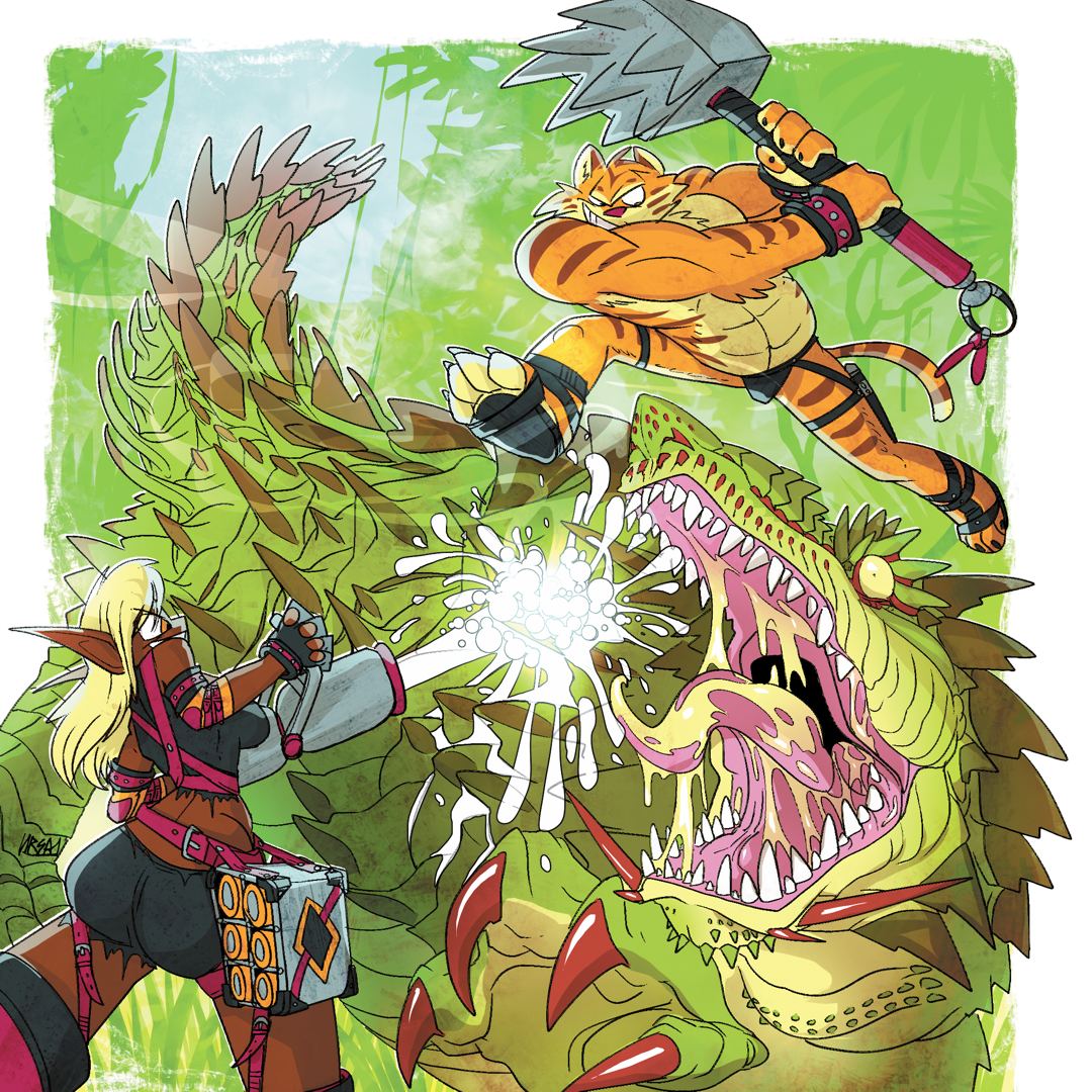Ursa Rigor - Monster Takedown - Cartoon (1080x1080), Png Download