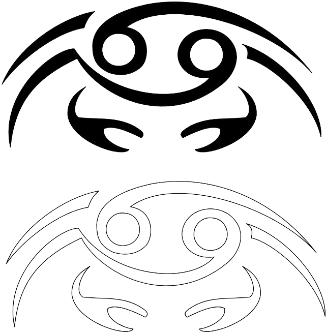 Cancer Zodiac Free Png Image - Cancer Zodiac Sign Tattoo (736x736), Png Download