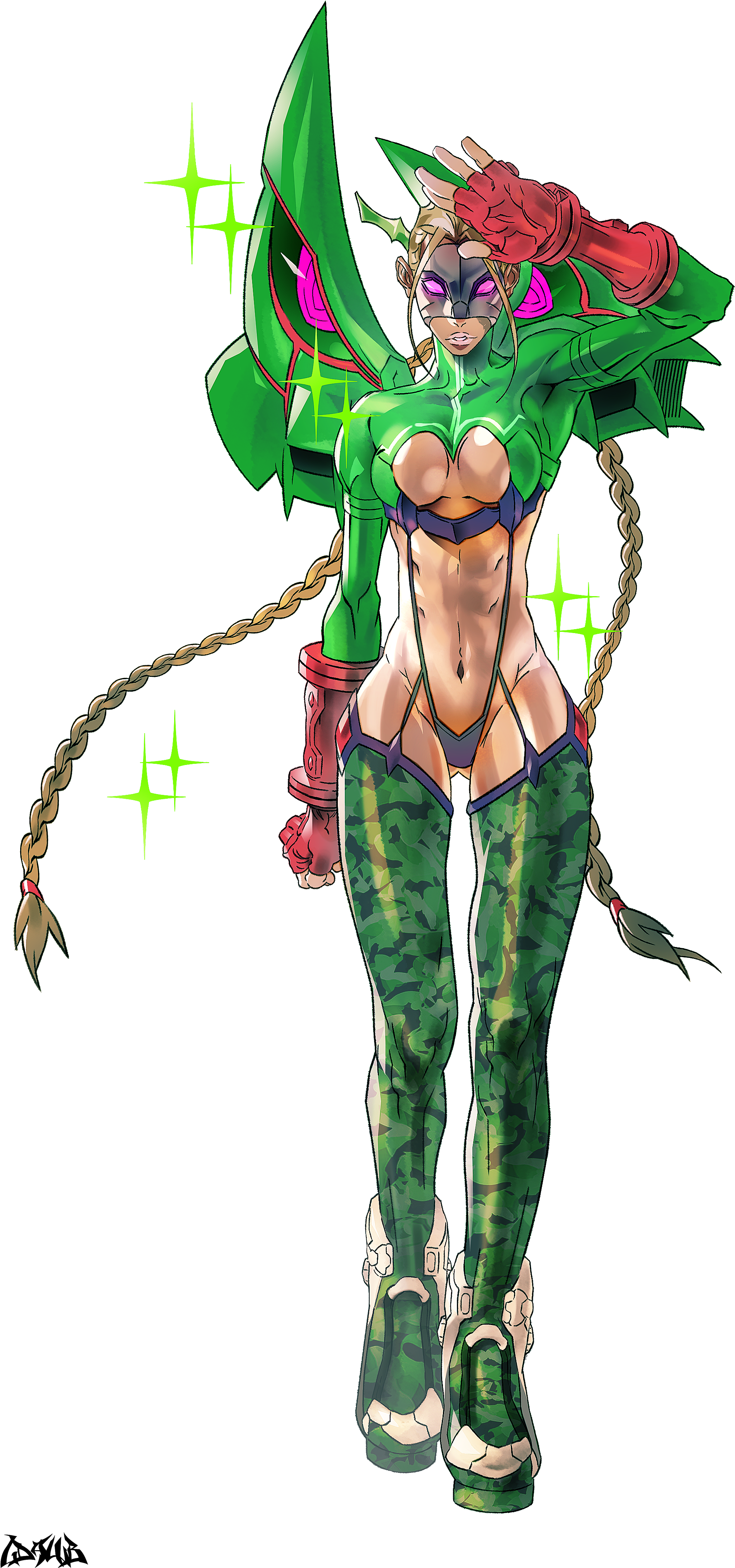 Resized To 36% Of Original - Street Fighter 5 Costumes Alternatif Cammy (2323x4283), Png Download