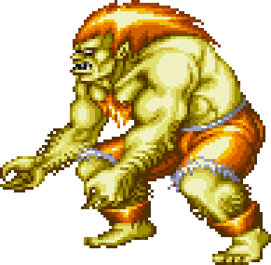 Blanka - Beast From Street Fighter (388x380), Png Download
