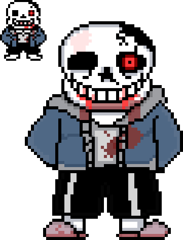 Sans Sprite By Natet-g - Horror Sans Sprite (361x474), Png Download