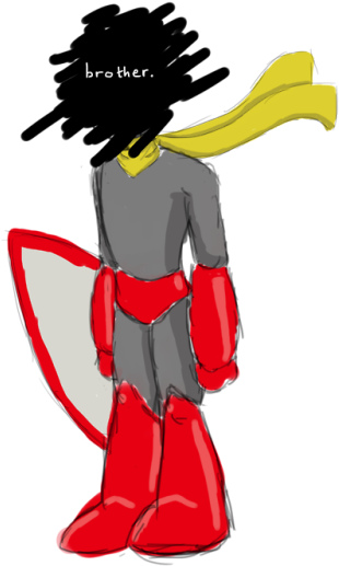 I Miss My Protoman - Proto Man (500x555), Png Download