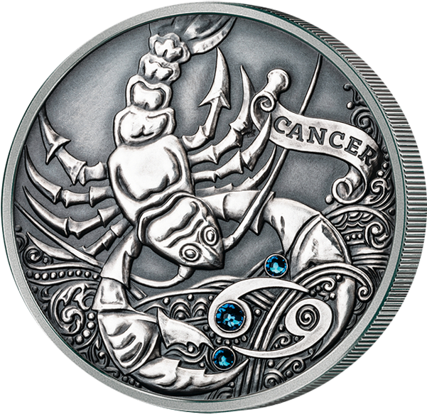 Belarus 2015 20 Rubles Cancer Signs Of The Zodiac Antique - Belarus 2014 20 Rubles Of The Zodiac Antique Finish (600x600), Png Download
