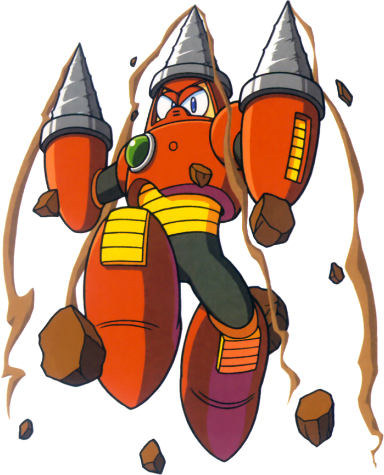 Mega Man Drill Man (786x960), Png Download