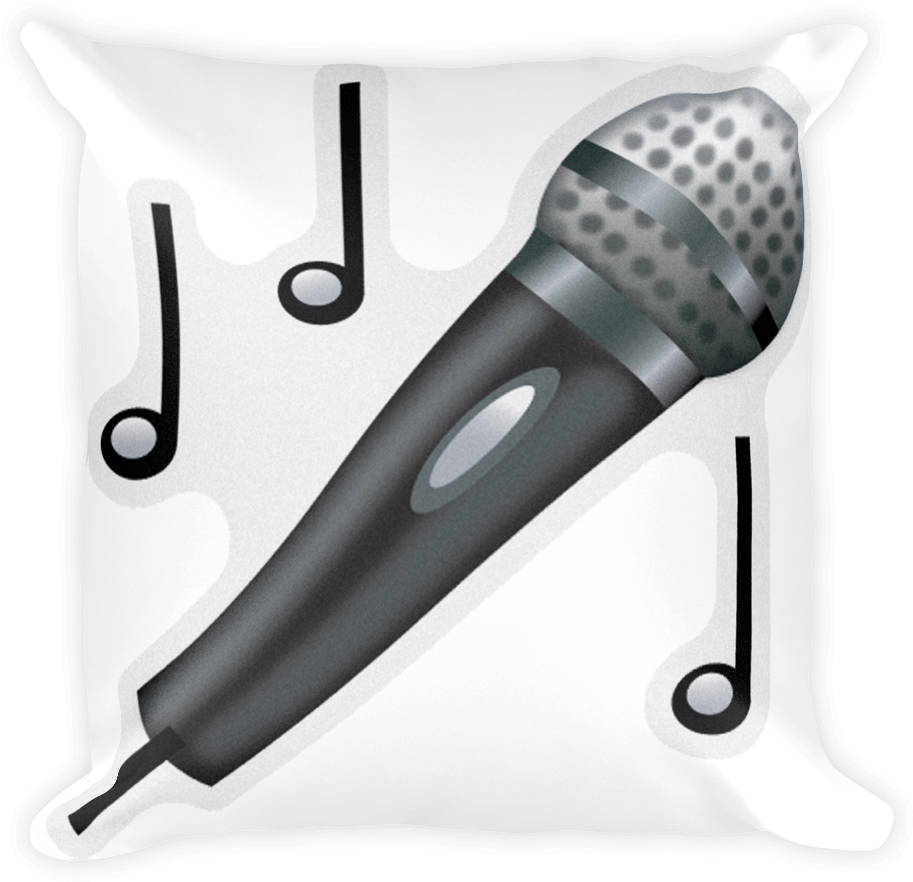 Emoji Pillow - Microphone - Emoticones Whatsapp Png Microfono (1000x1000), Png Download