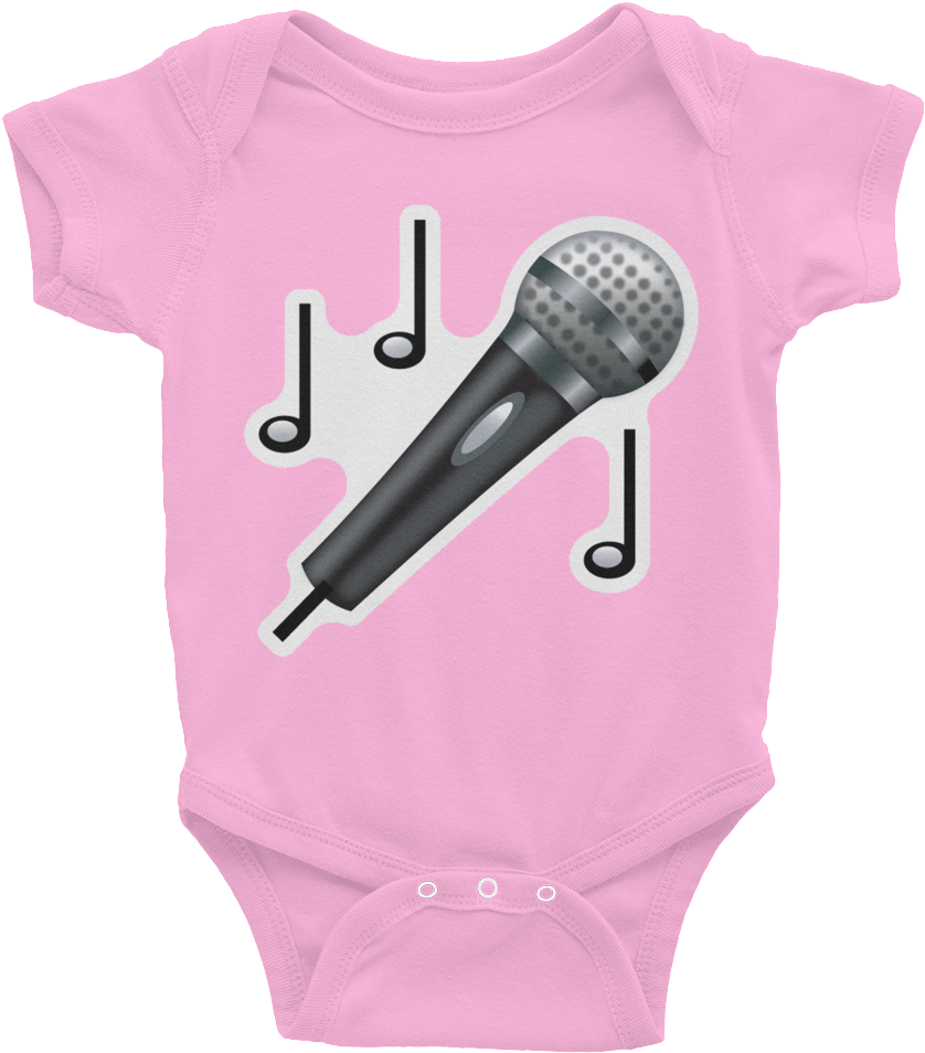 Emoji Baby Short Sleeve One Piece - Emoji Microfono Png Whatsapp (1000x1000), Png Download