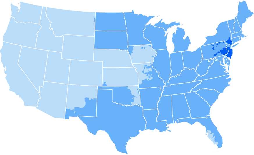 Shipping Area Map - Assisted Suicide Usa (873x534), Png Download