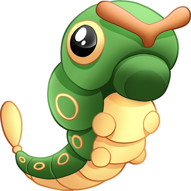 Pokemon Shiny-caterpie Is A Fictional Character Of - Shiny Caterpie (799x800), Png Download