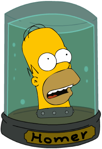 Image Royalty Free Homer Simpson Wiki Fandom Powered - Simpsons Head In Jar (345x500), Png Download
