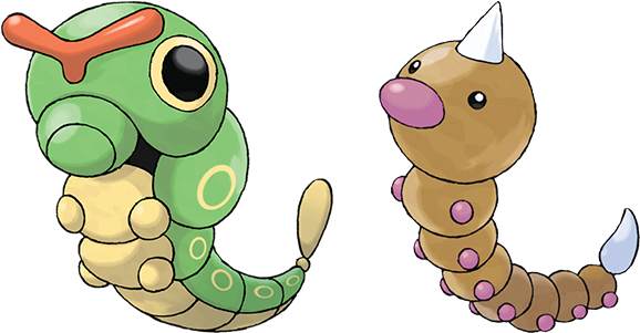 Caterpie Or Weedle - Caterpie Pokemon (640x300), Png Download