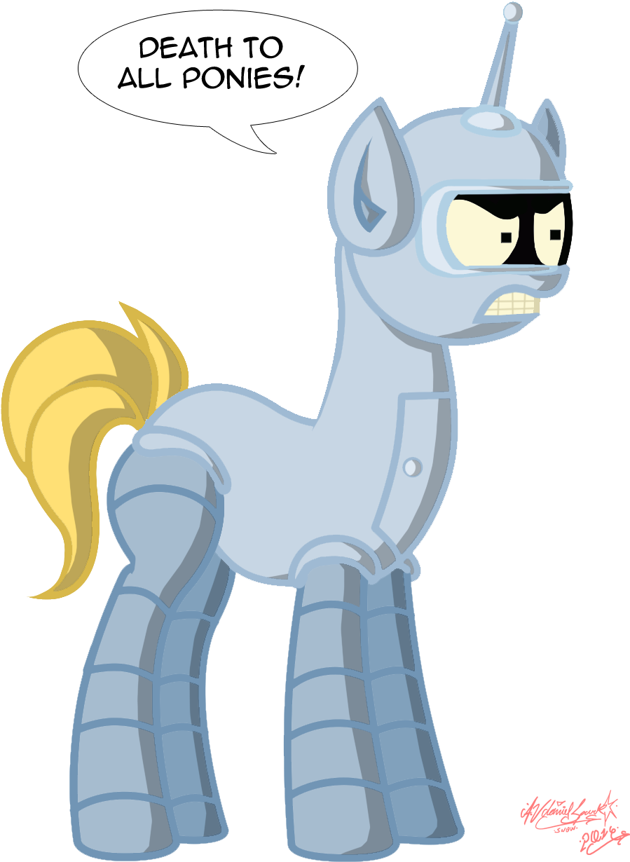 Zsparkonequus, Bender Bending Rodriguez, Crossover, - Bender Rodriguez (932x1330), Png Download