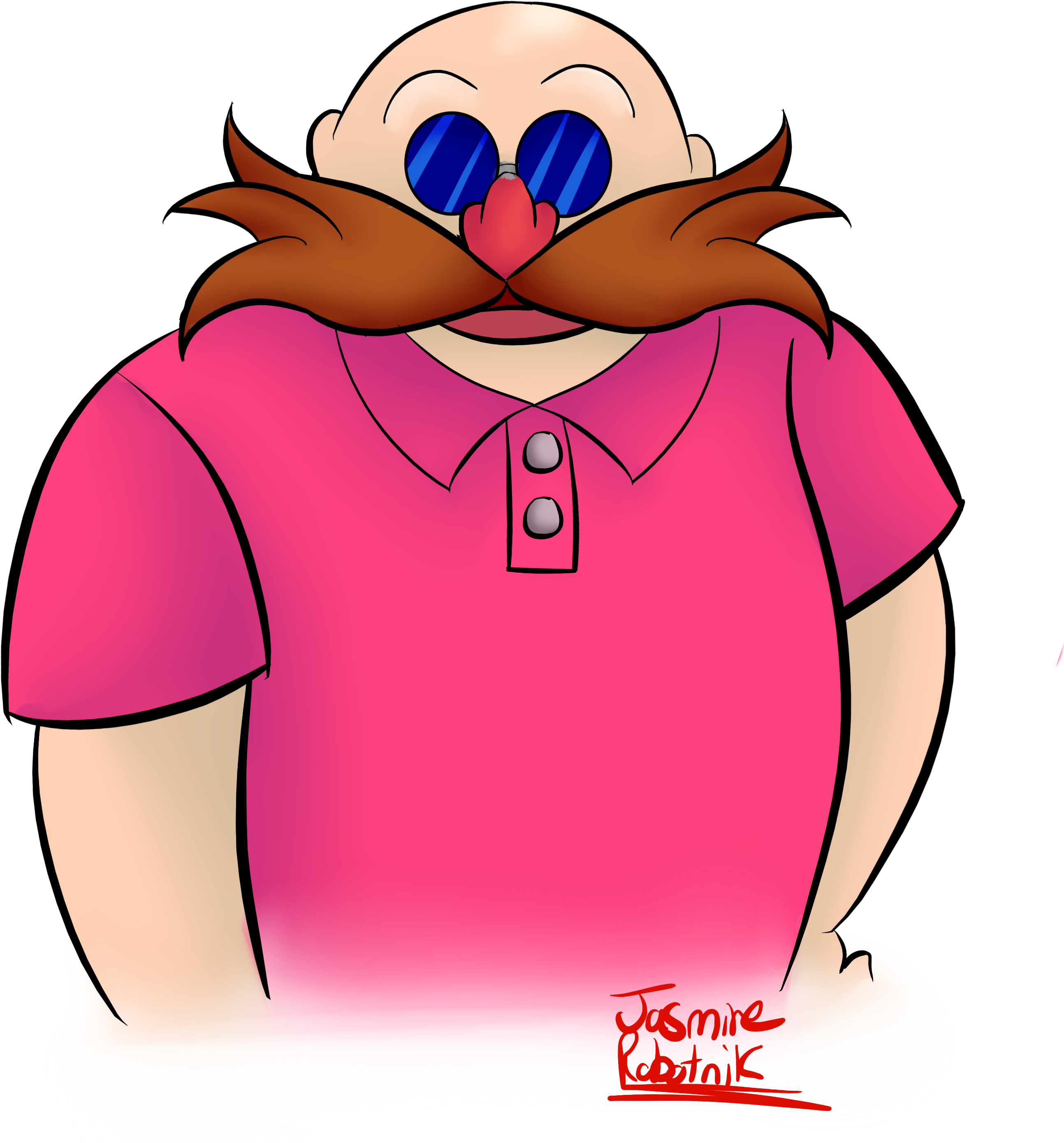 Eggman's Pink Polo Shirt - Doctor Eggman (4000x3000), Png Download