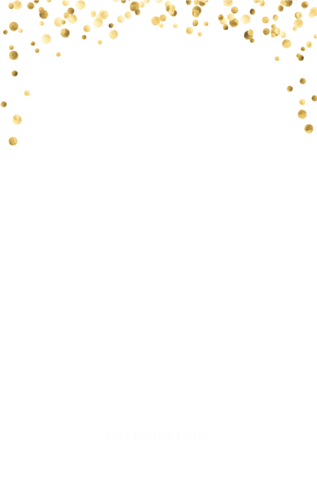 Gold Confetti - Snapchat Geofilter Template Free (1080x1920), Png Download
