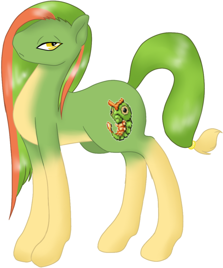 Katze Des Grauens, Caterpie, Pokémon, Ponified, Safe, - Caterpie Pokemon (819x975), Png Download