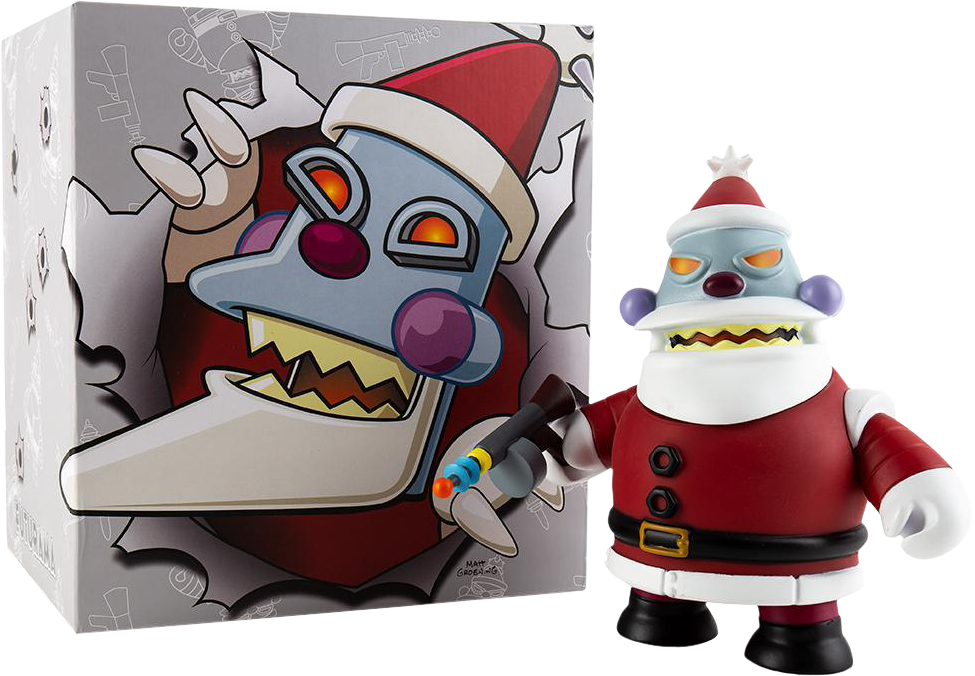Robot Santa Claus Naughty 6” Vinyl Figure - Futurama Santa Kidrobot (975x676), Png Download