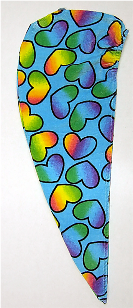 Confetti And Friends Heart Hair Wrap - Bunk Junk Rainbow Heart Towel Turban (1024x1216), Png Download