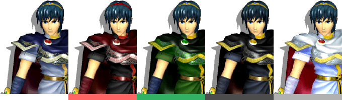 Marth Palette - Black Marth Melee (680x200), Png Download