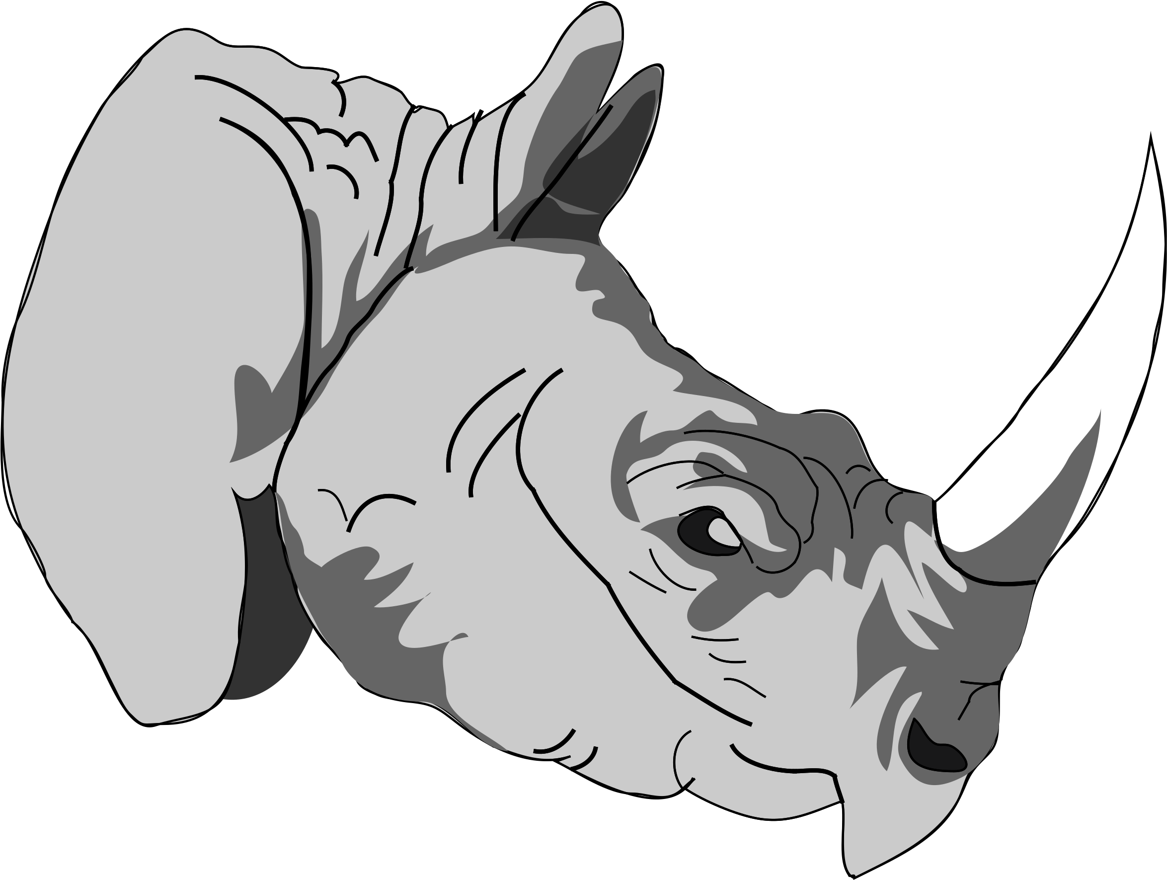 Free Vector Rhinoceros 3d Clip Art - Object Start With Letter R (600x456), Png Download