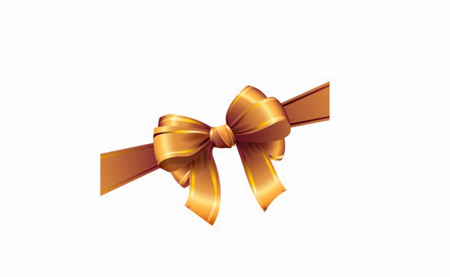 Golden Bow Ribbon Png High-quality Image - Nơ Ruy Băng Vector (650x400), Png Download