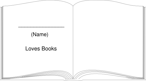 Book Shape Outline (600x335), Png Download