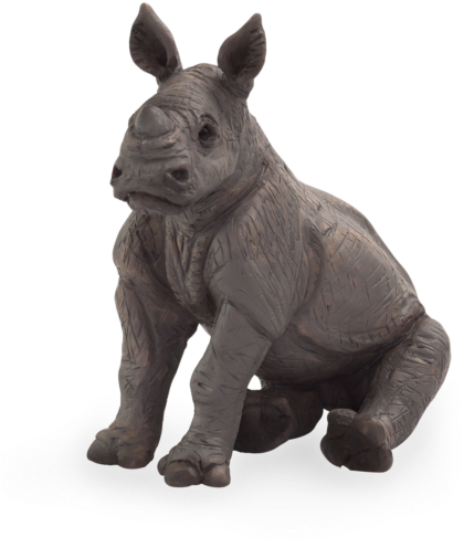 Rhino Baby Sitting - Baby Rhino Sitting (453x540), Png Download