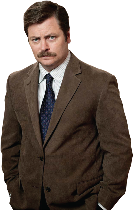 Ron Swanson (459x716), Png Download