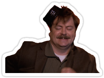 #ron Swanson #ronswanson #parks And Recreation #parksandrecreation - Ron Swanson Sticker (375x360), Png Download
