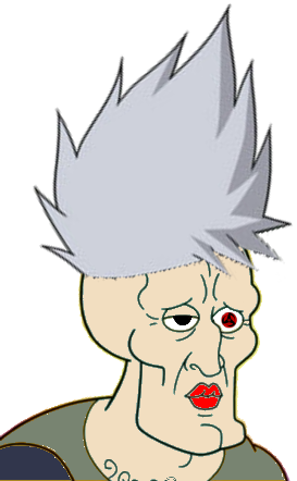 Kakashi Without His Mask By Usefulyamcha On Deviantart - Handsome Squidward Vs Squidward (273x442), Png Download