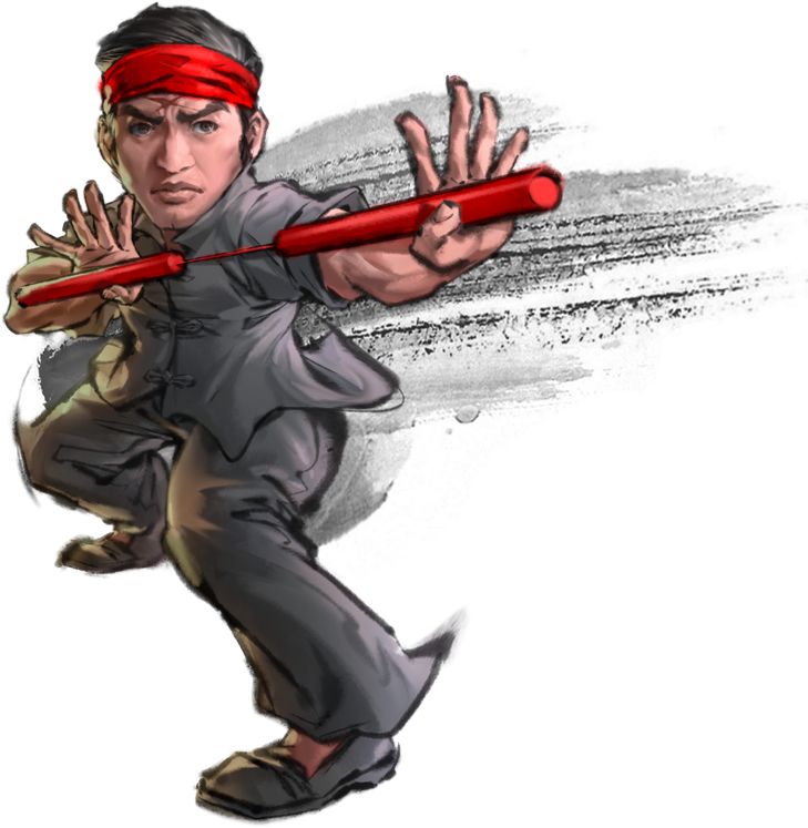 Nunchuck Master Aquinas - 水墨 素材 (1000x800), Png Download